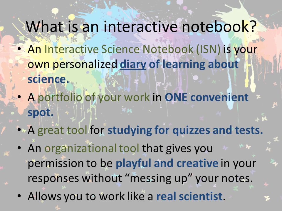 What is an interactive notebook.