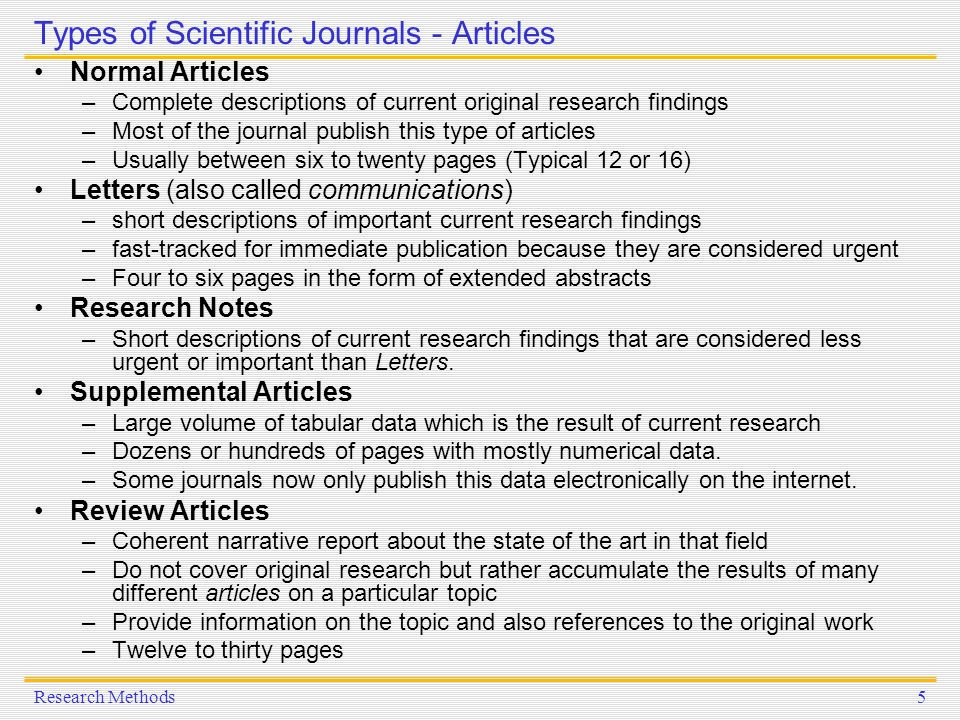 How to write a research journal article in - CEProfs