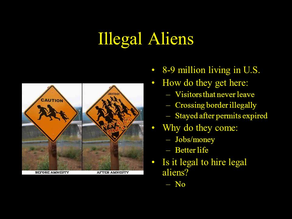 Illegal Aliens 8-9 million living in U.S.