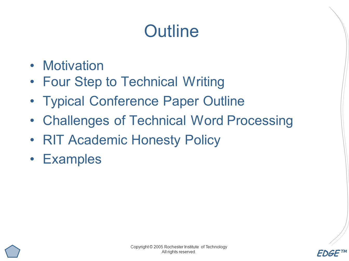 technical paper outline