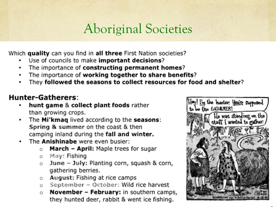 Aboriginal Societies