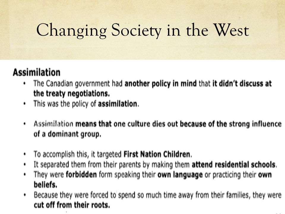 Changing Society in the West