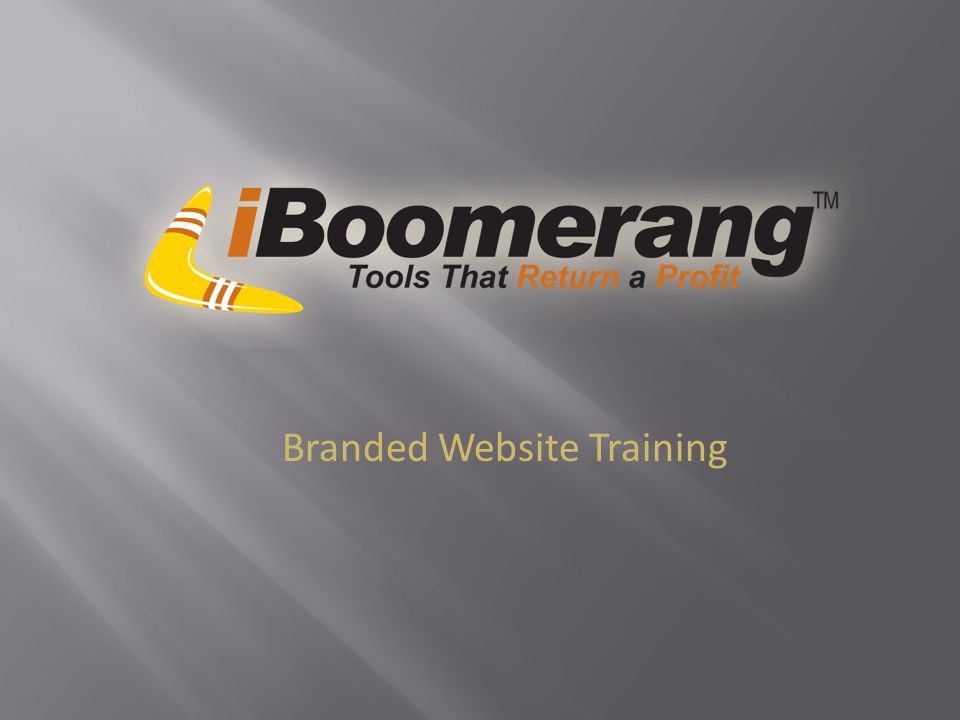Branded Website Training