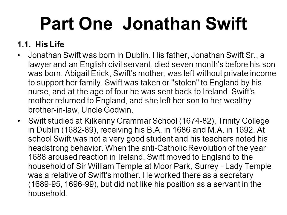 commentary on jonathan swifts essay a modest proposal essay Jonathan swift cleverly illustrates a very “humble” solution to the crisis in ireland in his personal essay, “a modest proposal ” his voice urges annoyance and frustration, evoking a tone of sarcasm. commentary on jonathan swifts essay a modest proposal essay Jonathan swift cleverly illustrates a very “humble” solution to the crisis in ireland in his personal essay, “a modest proposal ” his voice urges annoyance and frustration, evoking a tone of sarcasm.