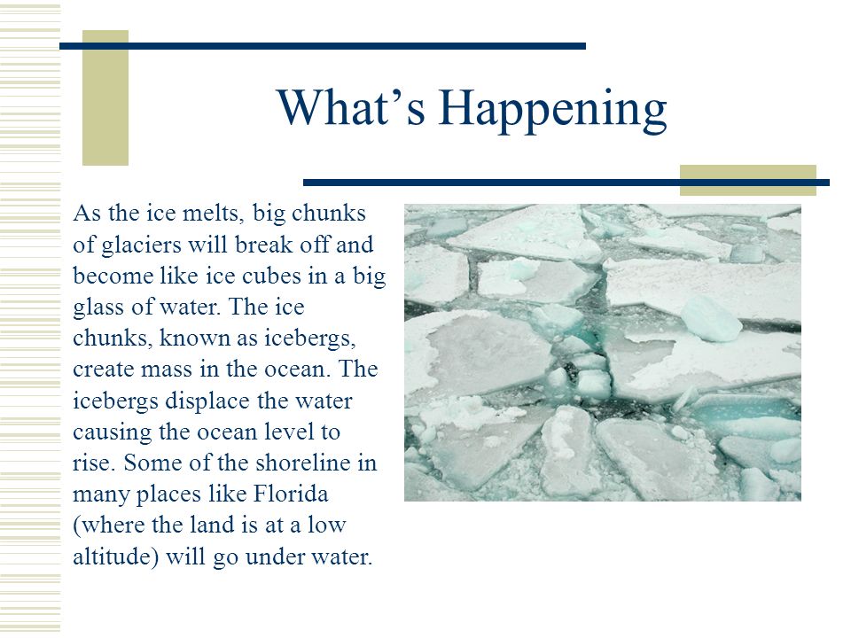 What’s Happening Scientists say that the barrier insulating the continental ice caps is melting.