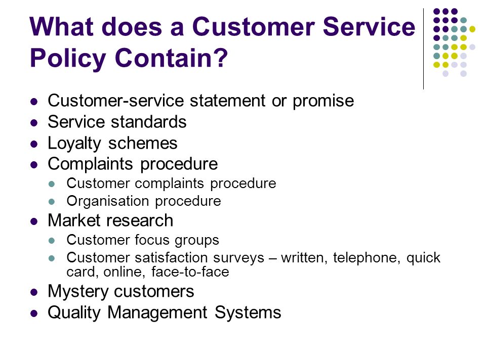 customer service statement