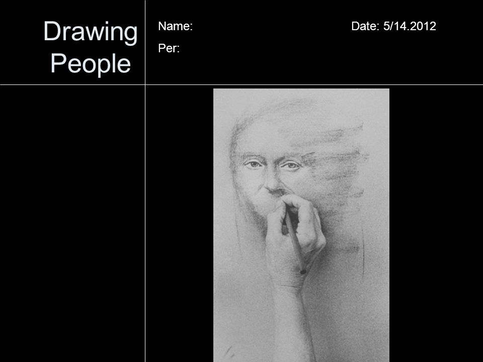 Drawing People Name:Date: 5/ Per: