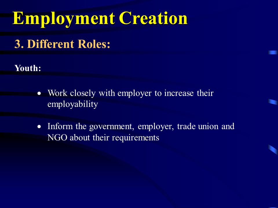 Employment Creation 3.