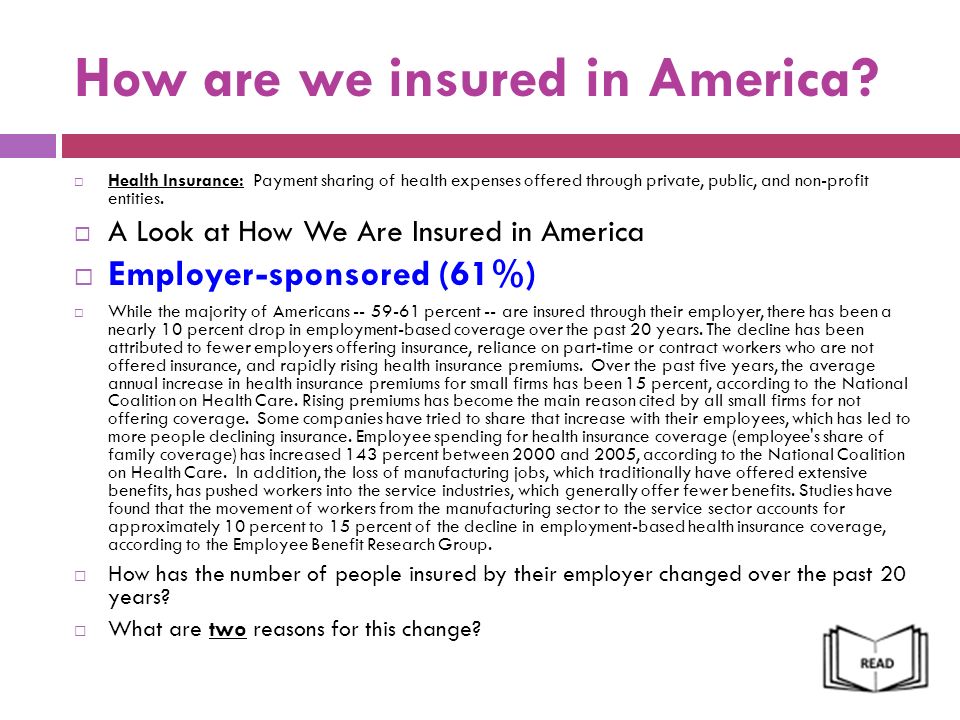 How are we insured in America.