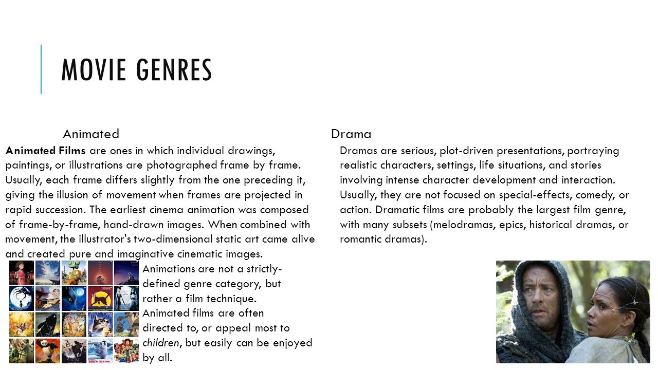 movie genres Genres and categories the movie genre also appears as the movie_genre on the associated video the genres listed below are valid for movies and trailers. movie genres Genres and categories the movie genre also appears as the movie_genre on the associated video the genres listed below are valid for movies and trailers.