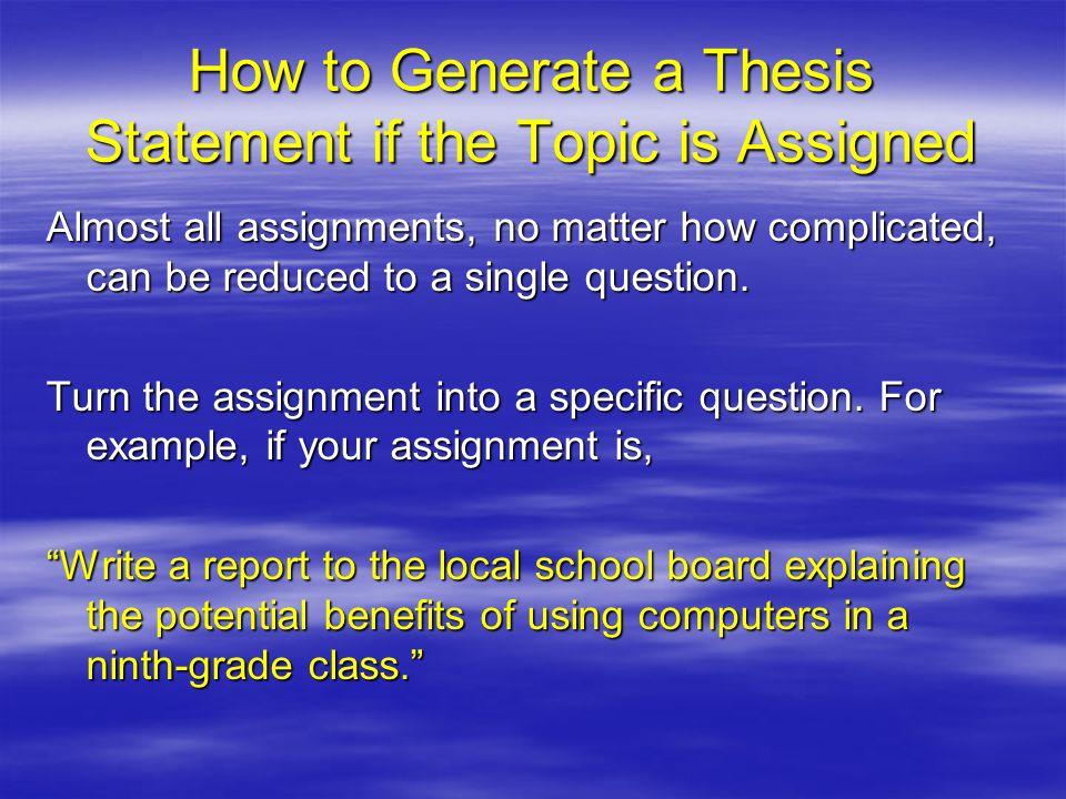 The main function of a good thesis statement is to _______________. (1 point)
