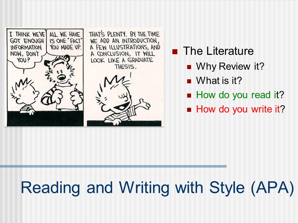 How To Write A Short Literature Review
