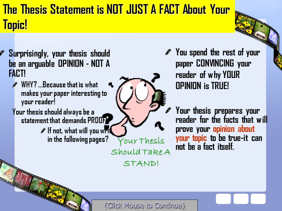 Arguable Thesis Statement