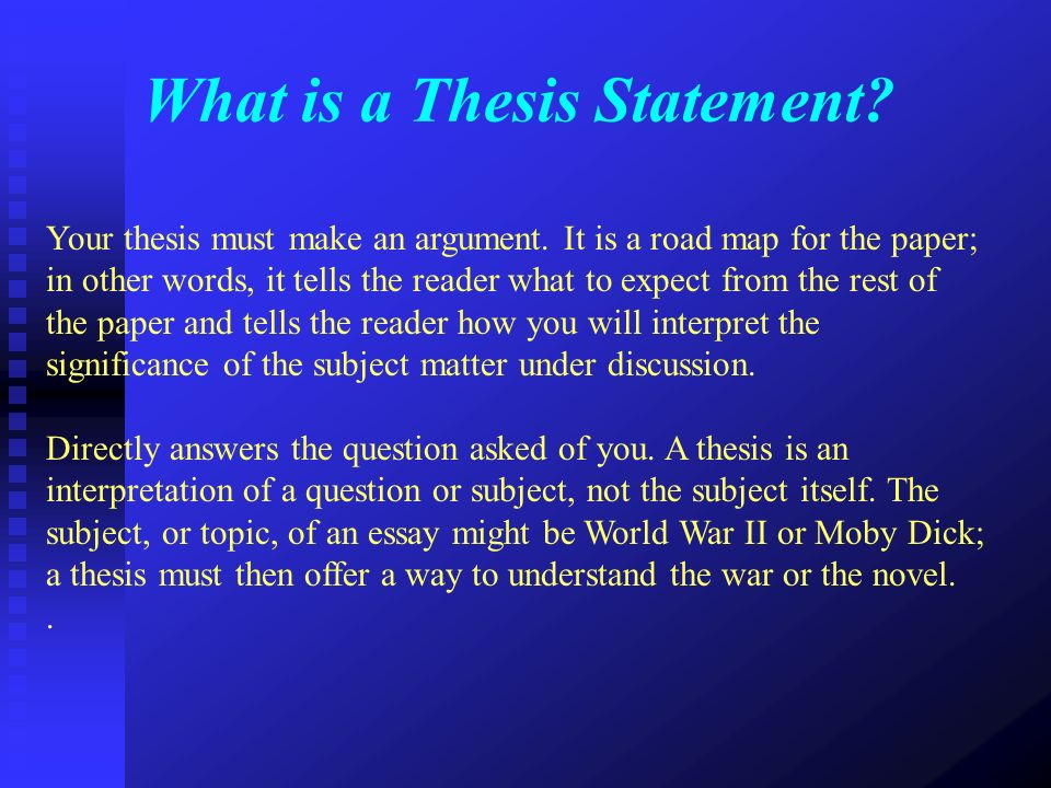 Thesis Statements For Essays