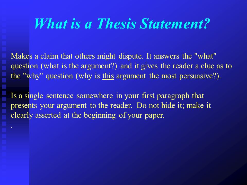 basics of a good thesis basics of a good thesis