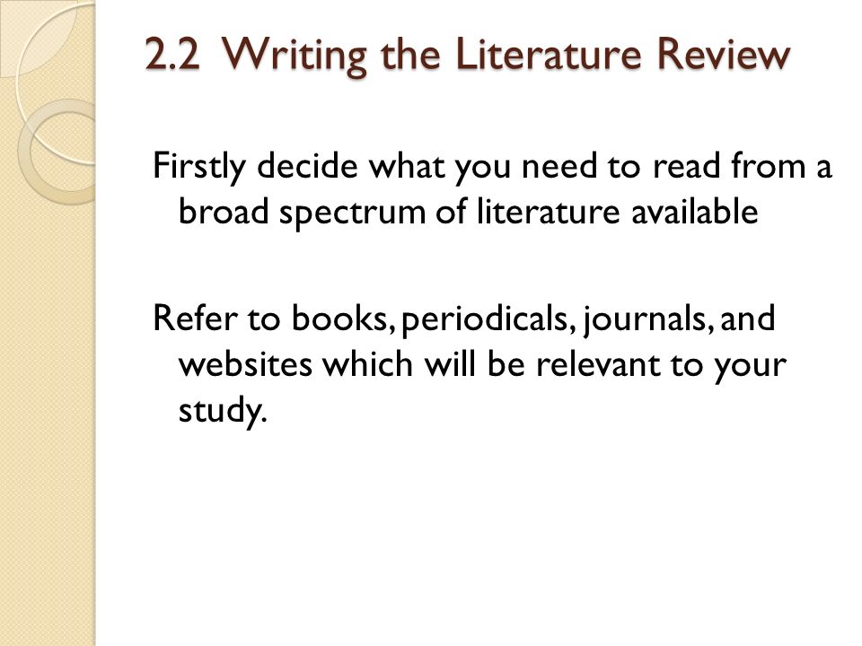 How To Write A Literature Review For Dissertation