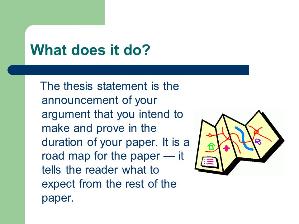 In A Research Paper A Thesis Statement Should