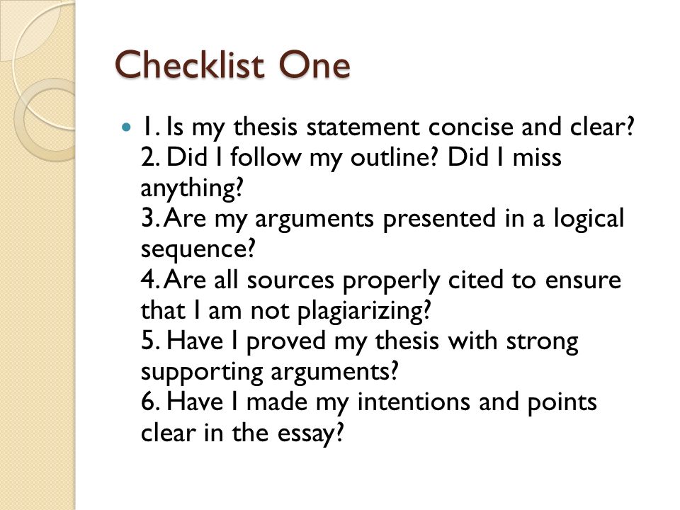 Tentative Thesis