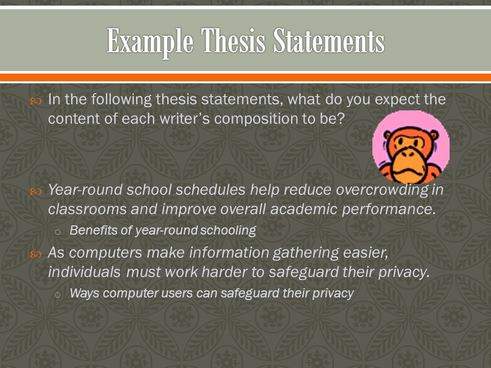 Purpose Of Thesis Statement