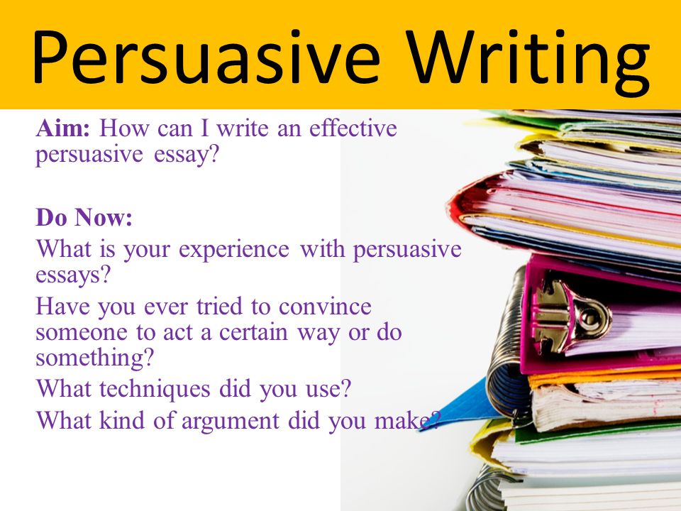 How To Write A Persuasive Essay Format