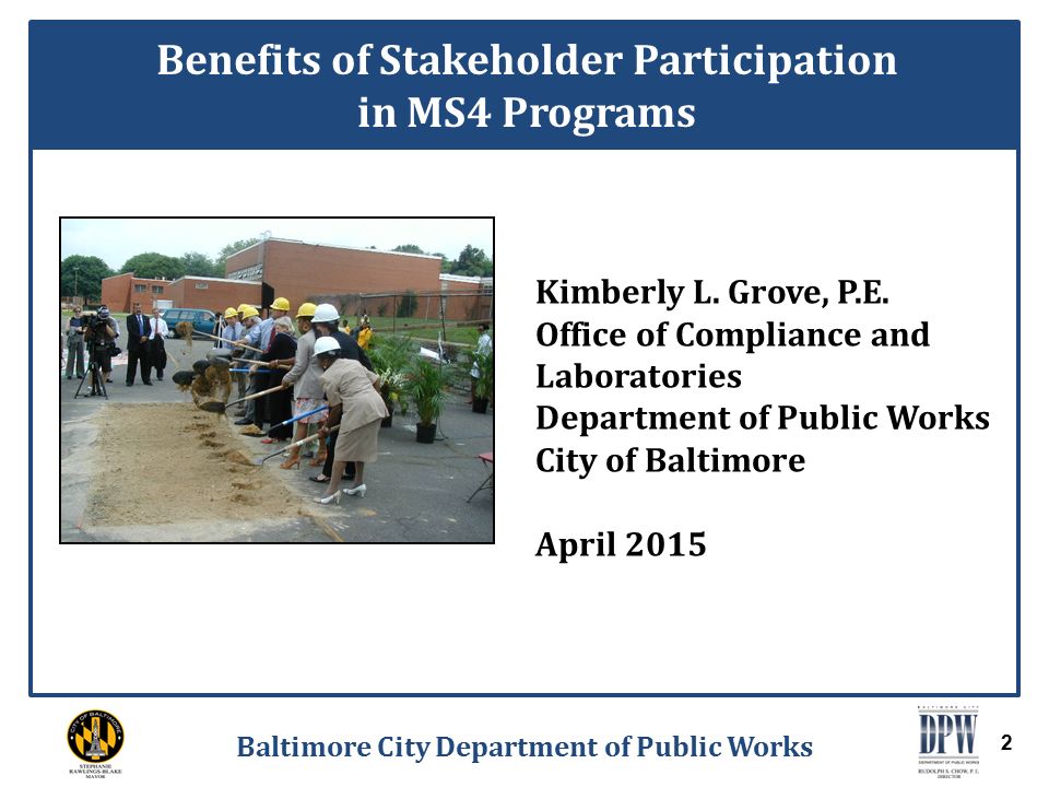 baltimore city department of public works cwea stormwater 2015 city of baltimore department of public works