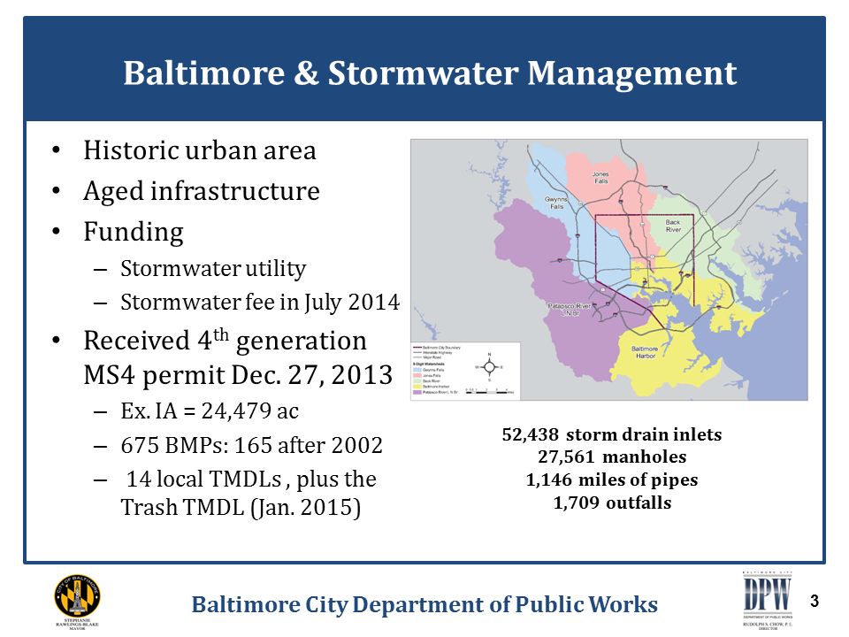 baltimore city department of public works cwea stormwater 2015 city of baltimore department of public works