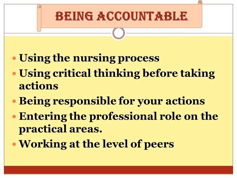 Nursing process and critical thinking