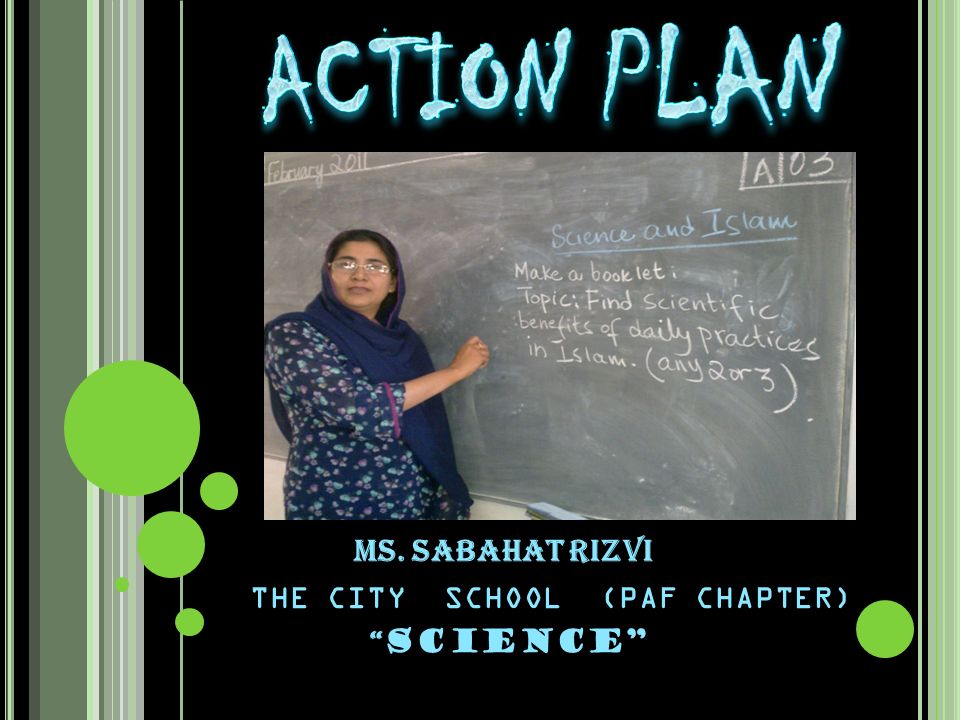MS. SABAHAT RIZVI THE CITY SCHOOL (PAF CHAPTER) SCIENCE