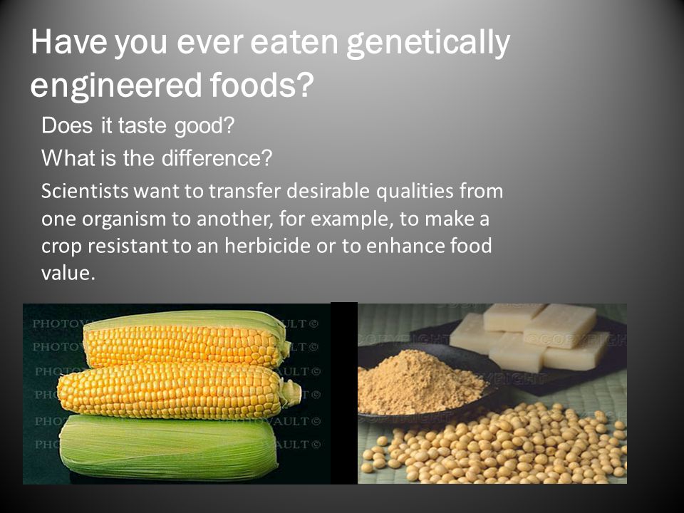Have you ever eaten genetically engineered foods. Does it taste good.