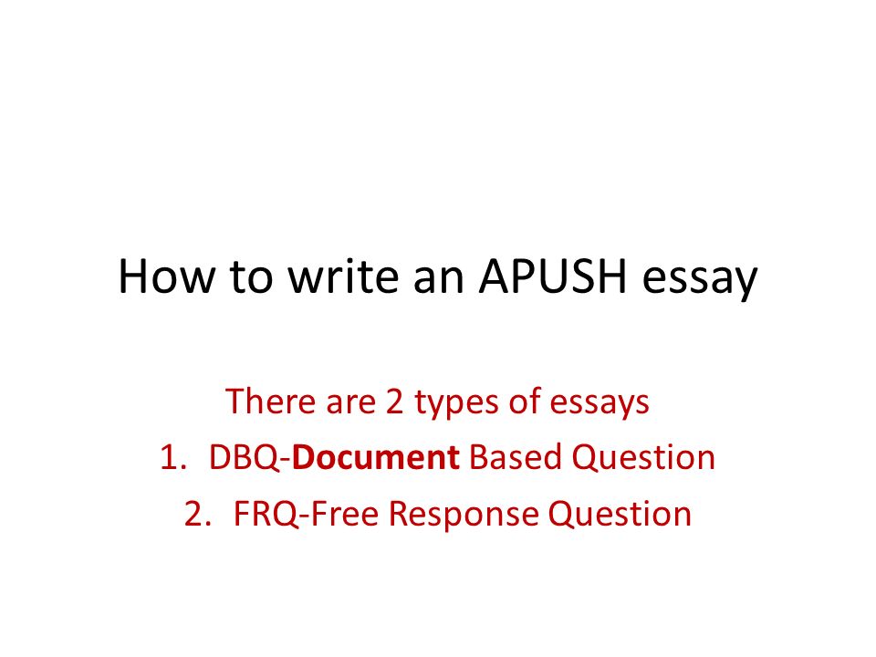 apush essay topics