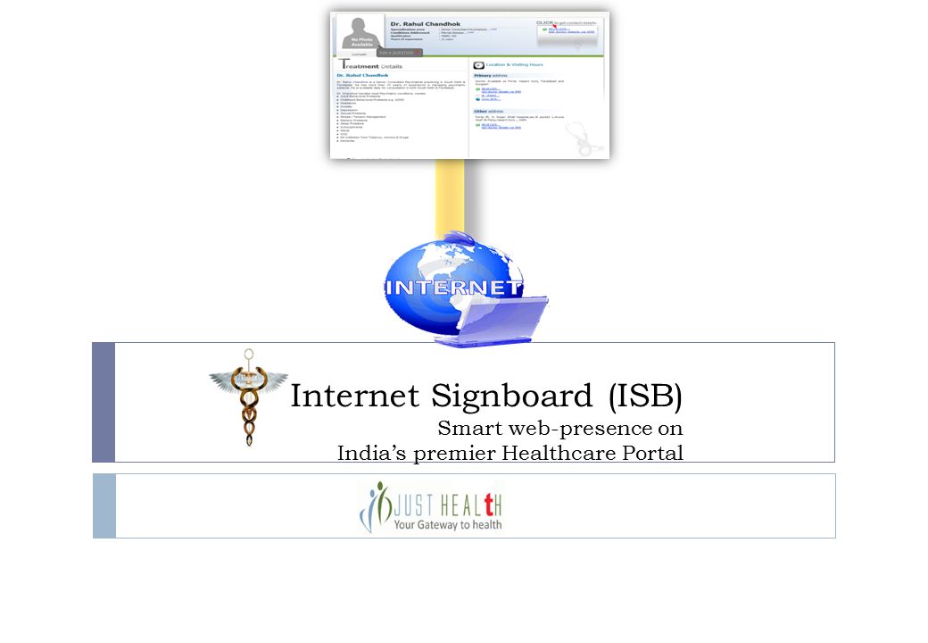 Internet Signboard (ISB) Smart web-presence on India’s premier Healthcare Portal