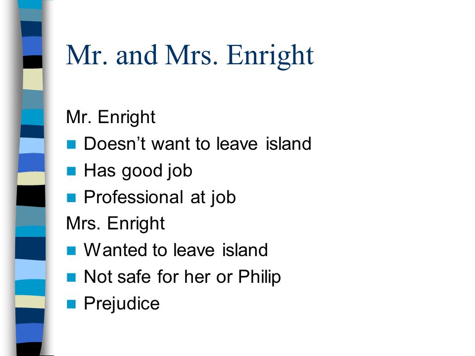 Mr. and Mrs. Enright Mr.