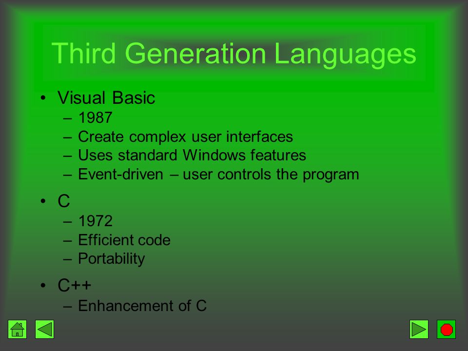Third Generation Languages BASIC