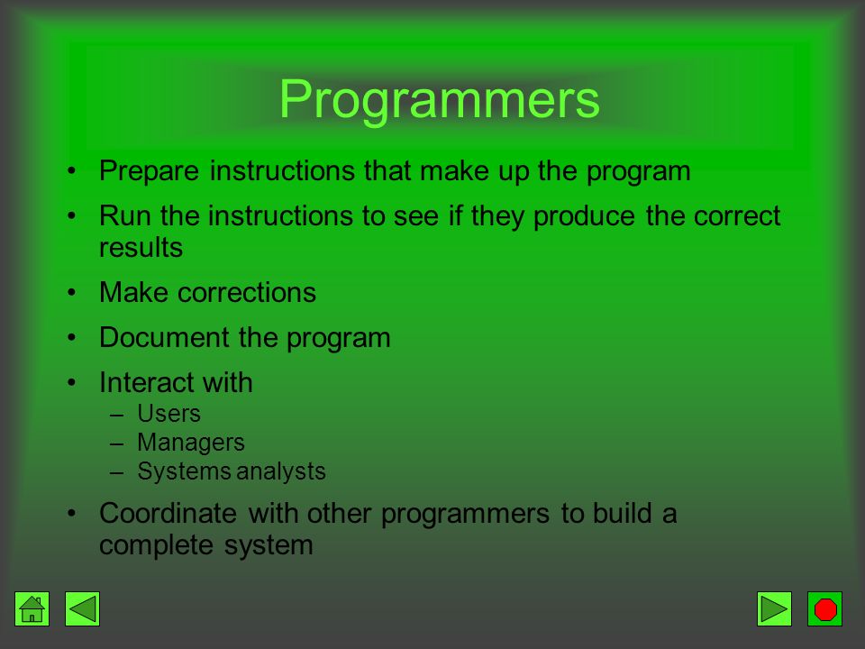 Program Set of instructions written in a programming language that tells the computer what to do