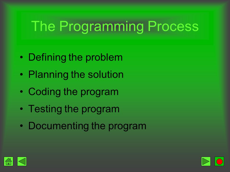Programmers Prepare instructions that make up the program Run the instructions to see if they produce the correct results Make corrections Document the program Interact with –Users –Managers –Systems analysts Coordinate with other programmers to build a complete system