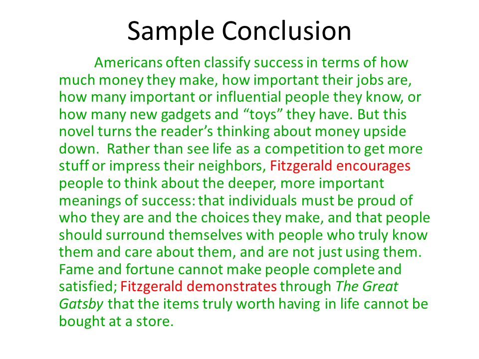 Good conclusions in essays