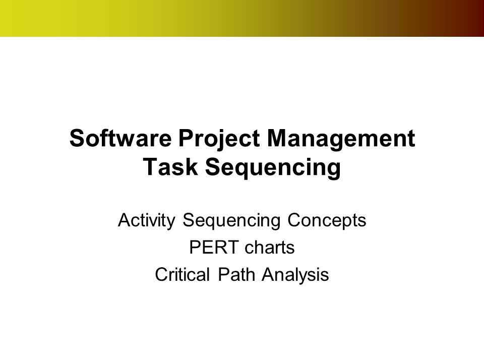 software project management task sequencing activity sequencing activity charts help analyze