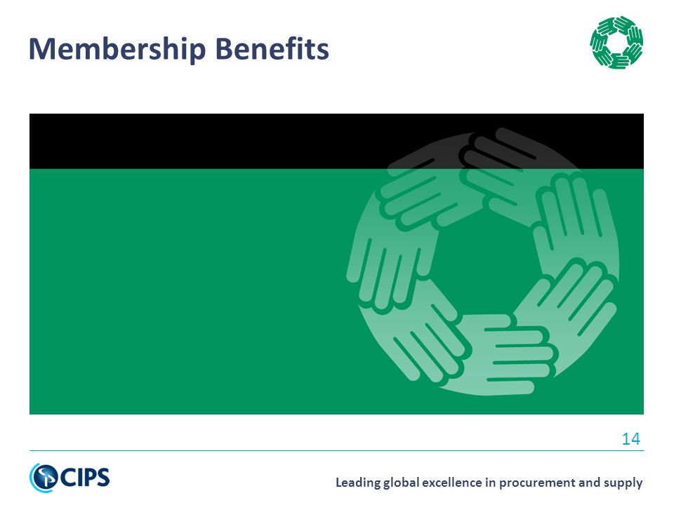 Leading global excellence in procurement and supply 14 Membership Benefits