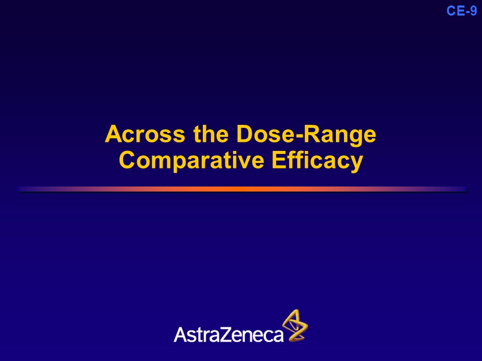 CE-9 Across the Dose-Range Comparative Efficacy