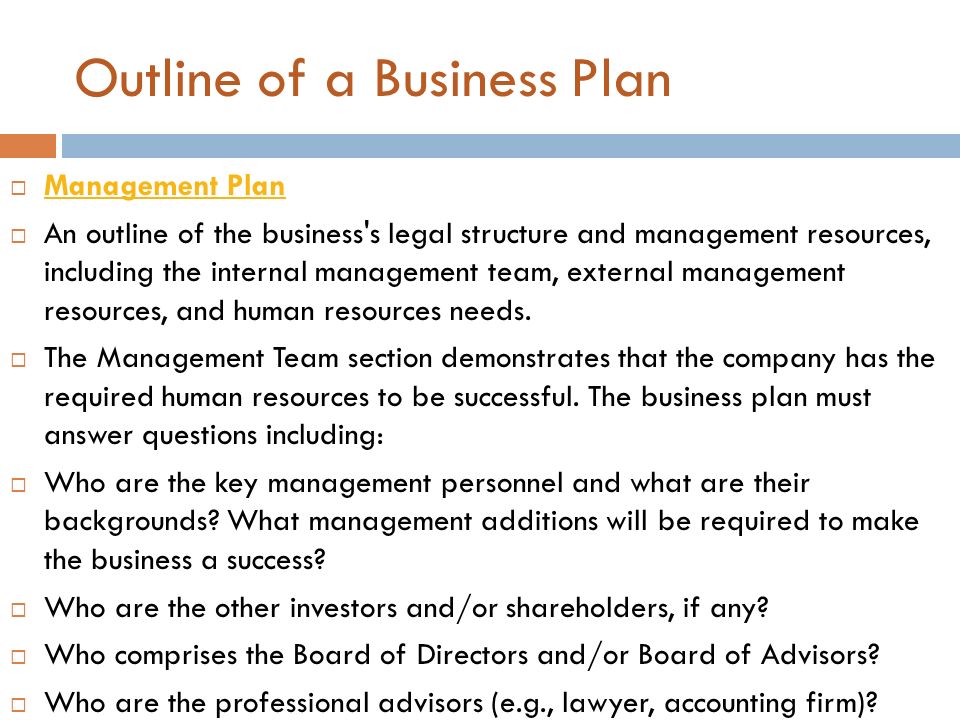 The Purpose Of A Business Plan