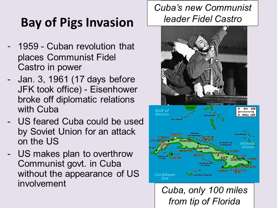 causes and effects of the bay of pigs invasion Effects of the bay of pigs invasion effect of the bay of pigs invasion in late 1959, cuba was experiencing a slow move in the direction of communism it was also. causes and effects of the bay of pigs invasion Effects of the bay of pigs invasion effect of the bay of pigs invasion in late 1959, cuba was experiencing a slow move in the direction of communism it was also.