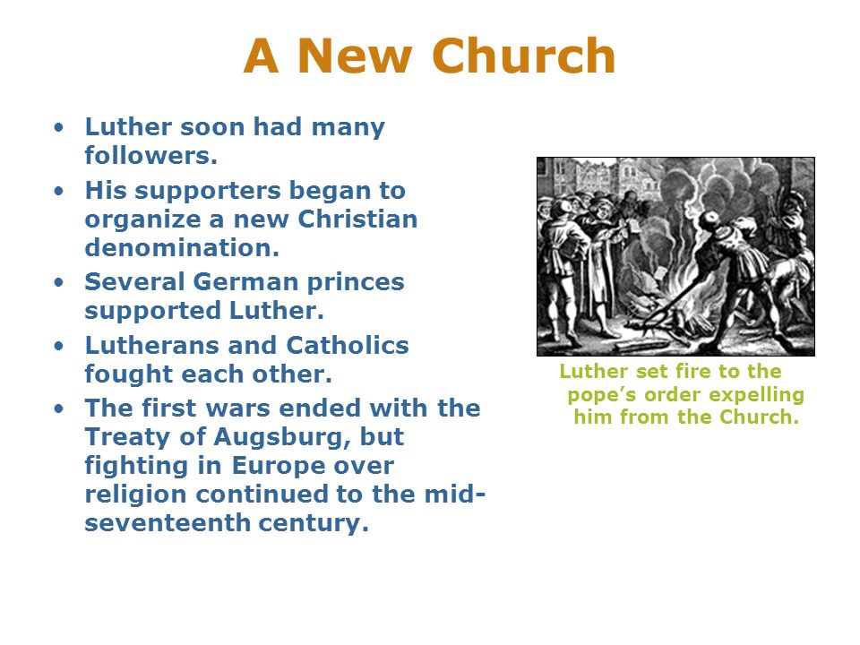 A New Church Luther soon had many followers.