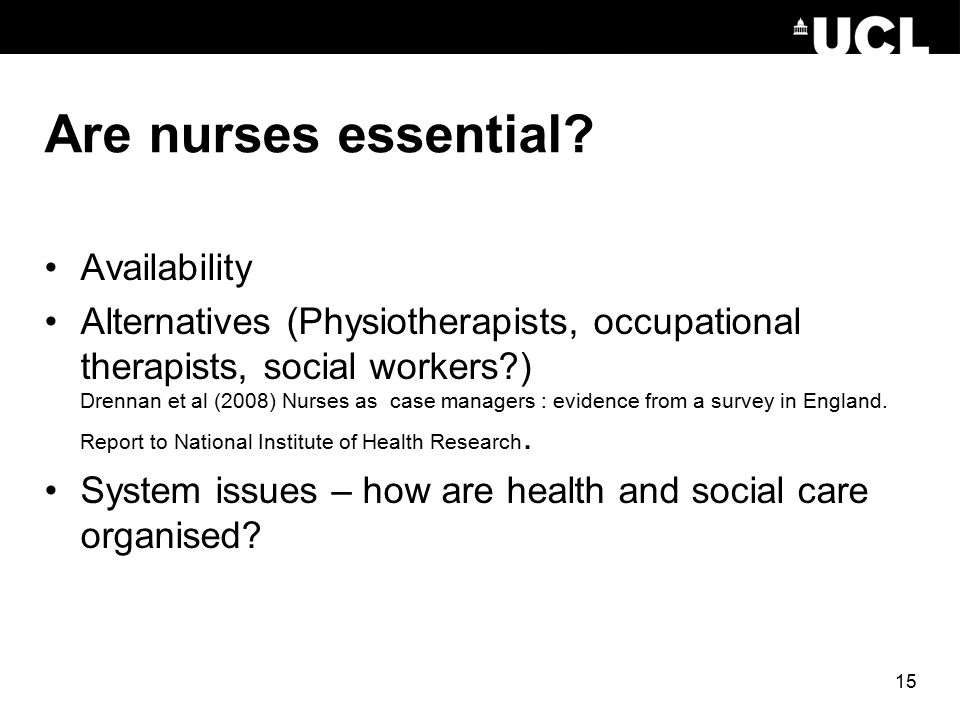 15 Are nurses essential.