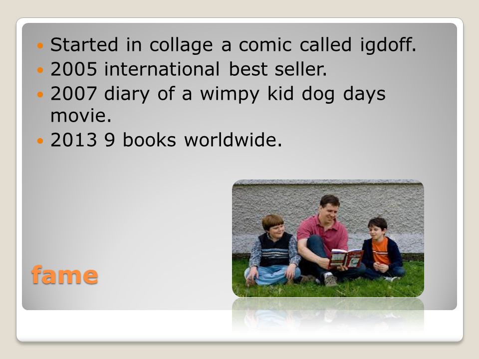 fame Started in collage a comic called igdoff international best seller.
