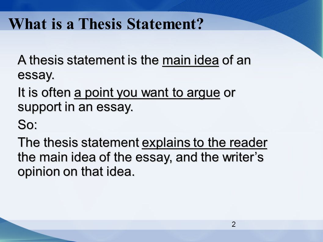 a thesis statement is a thesis statement is