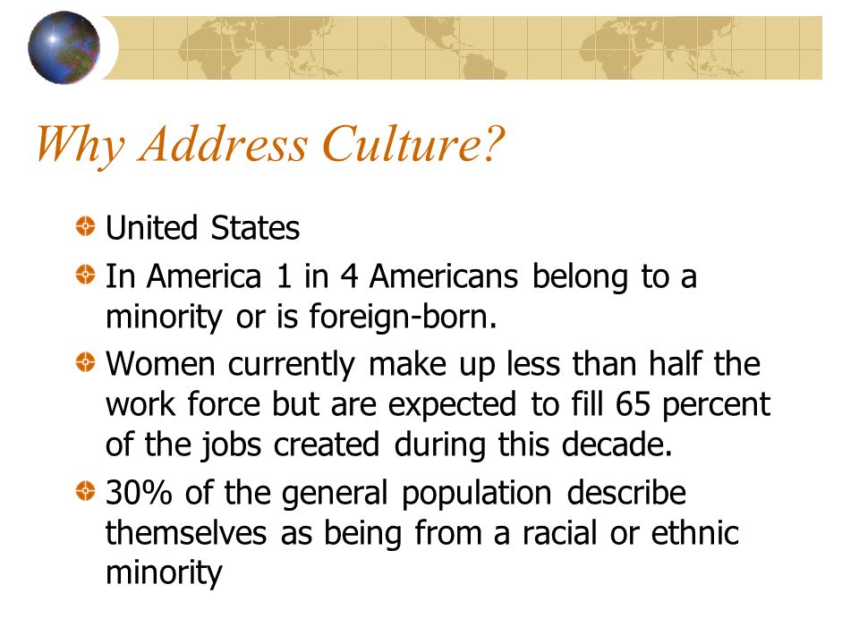 Why Address Culture.