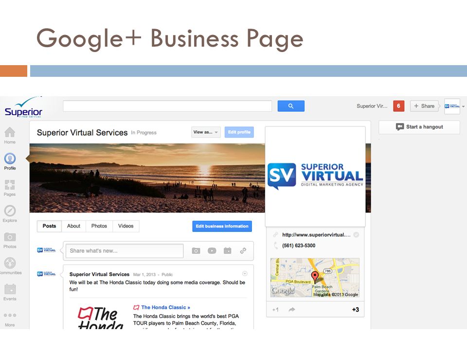 Google+ Business Page