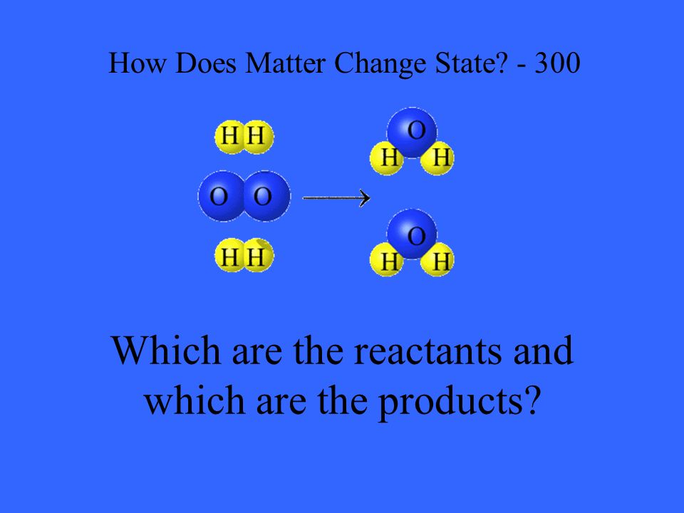 Which are the reactants and which are the products How Does Matter Change State - 300
