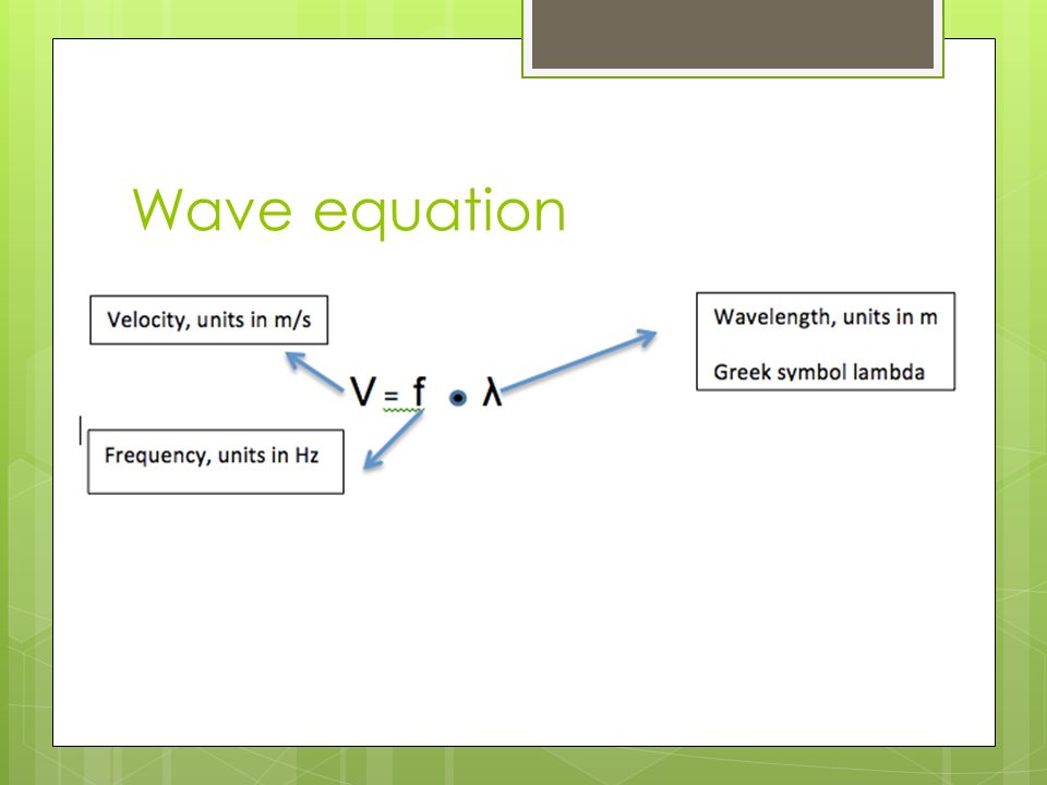 Wave equation