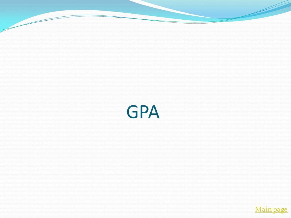 GPA Main page